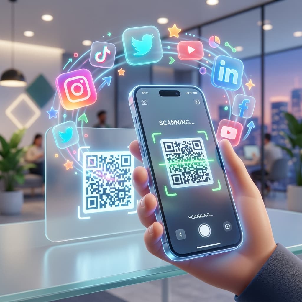 Social Media QR Code Generator | Connect Instantly | QRcodeGenerate